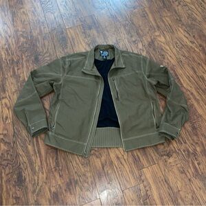 Kuhl Jacket Brown Vintage Patina Dye Canvas Fleece Burr Lined Hiking Zip Men Xxl